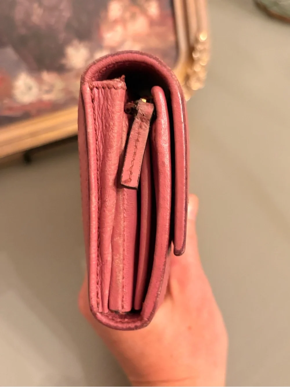 Vintage Gucci Interlocking G Canvas Continental Flap Wallet with Pink Leather - Picture 16 of 16